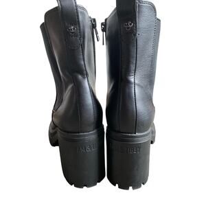 C22 Sam And Libby Boots Womens Lugsole Zip Chelsea Ankle Boot Black